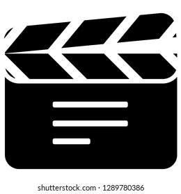 Video Icon cinema. Clapperboard cinema. EPS10