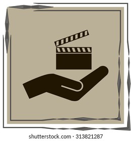 video icon cinema sign