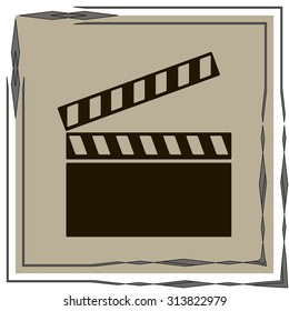 video icon cinema sign