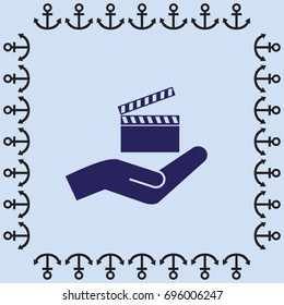 video icon cinema sign