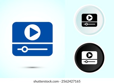 Video icon design illustration. camera icon, video camera symbol, movie sign