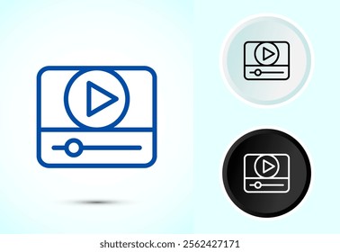 Video icon design illustration. camera icon, video camera symbol, movie sign