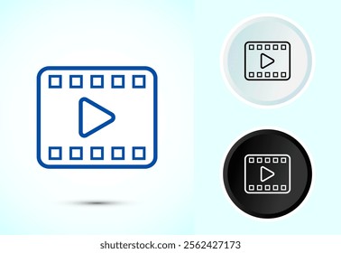 Video icon design illustration. camera icon, video camera symbol, movie sign