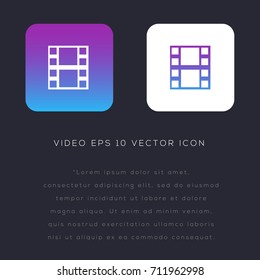Video icon design on modern flat background