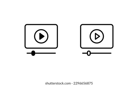 Video icon design with white background stock illustration