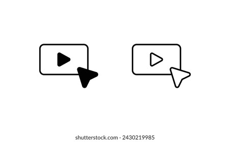 Video icon design with white background stock illustration