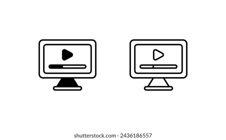 Video icon design with white background stock illustration