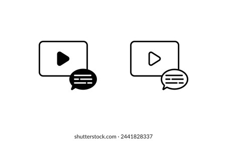 Video icon design with white background stock illustration