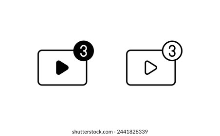 Video icon design with white background stock illustration