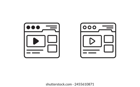 Video icon design with white background stock illustration