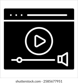 Video Icon Element For Design