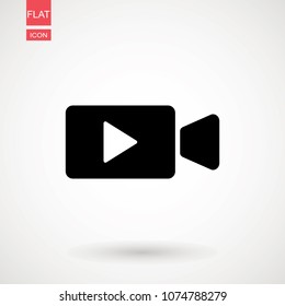 Video icon. film strip vector, flat design best vector icon