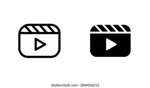 Video icon. film strip vector, flat design best vector icon