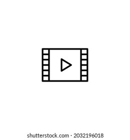 Icono de vídeo, vector de icono de película de vídeo
