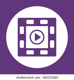 Video  icon. Flat design.