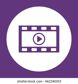 Video  icon. Flat design.