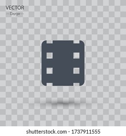 Video icon. Flat design style. Vector illustration EPS 10.