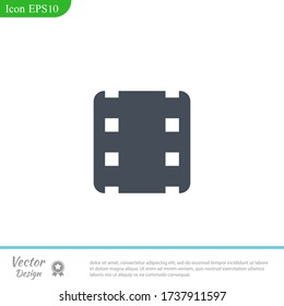 Icono de vídeo. Diseño plano. Ilustración del vector EPS 10.