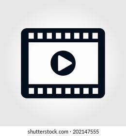 Video icon. Flat design style. Vector EPS 10.