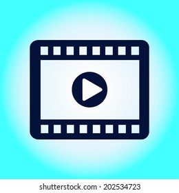Video icon. Flat design style. Vector EPS 10.