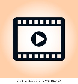 Video icon. Flat design style. Vector EPS 10.