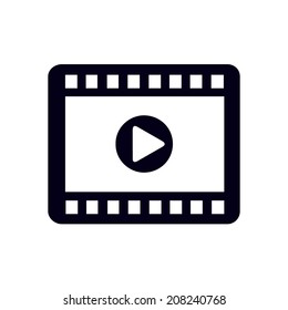 Video icon. Flat design style. Vector EPS 10.
