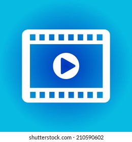 Video icon. Flat design style. Vector EPS 10.