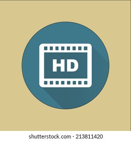 Video icon. Flat design style. Vector EPS 10.