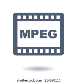 Video icon. Flat design style. Vector EPS 10.