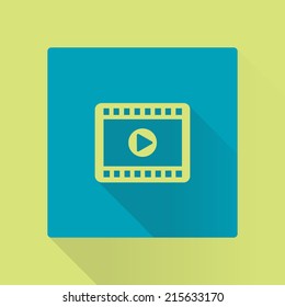 Video icon. Flat design style. Vector EPS 10.