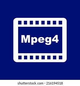 Video icon. Flat design style. Vector EPS 10.