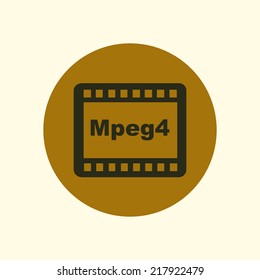 Video icon. Flat design style. Vector EPS 10.