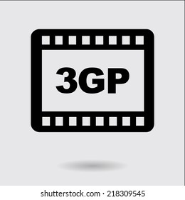 Video icon. Flat design style. Vector EPS 10.