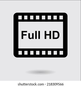 Video icon. Flat design style. Vector EPS 10.