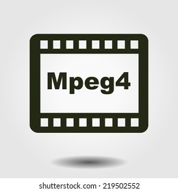 Video icon. Flat design style. Vector EPS 10.