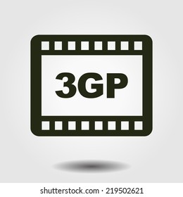 Video icon. Flat design style. Vector EPS 10.