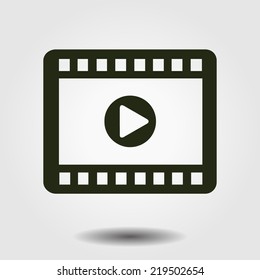 Video icon. Flat design style. Vector EPS 10.