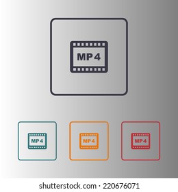 Video icon. Flat design style. Vector EPS 10.