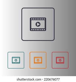 Video icon. Flat design style. Vector EPS 10.