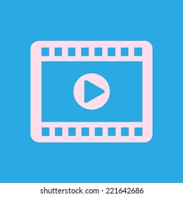 Video icon. Flat design style. Vector EPS 10.