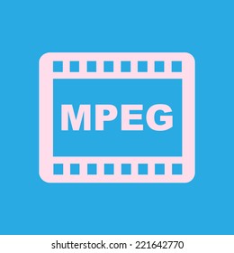 Video icon. Flat design style. Vector EPS 10.