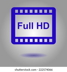 Video icon. Flat design style. Vector EPS 10.