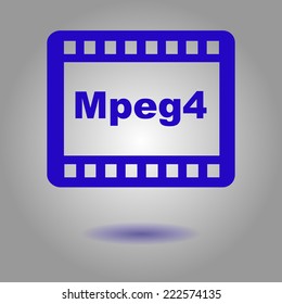 Video icon. Flat design style. Vector EPS 10.