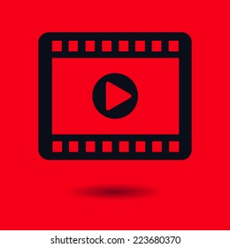 Video icon. Flat design style. Vector EPS 10.