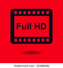 Video icon. Flat design style. Vector EPS 10.
