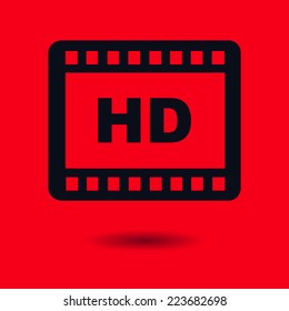 Video icon. Flat design style. Vector EPS 10.