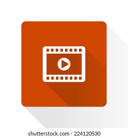 Video icon. Flat design style. Vector EPS 10.