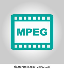 Video icon. Flat design style. Vector EPS 10.
