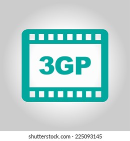 Video icon. Flat design style. Vector EPS 10.