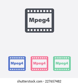 Video icon. Flat design style. Vector EPS 10.